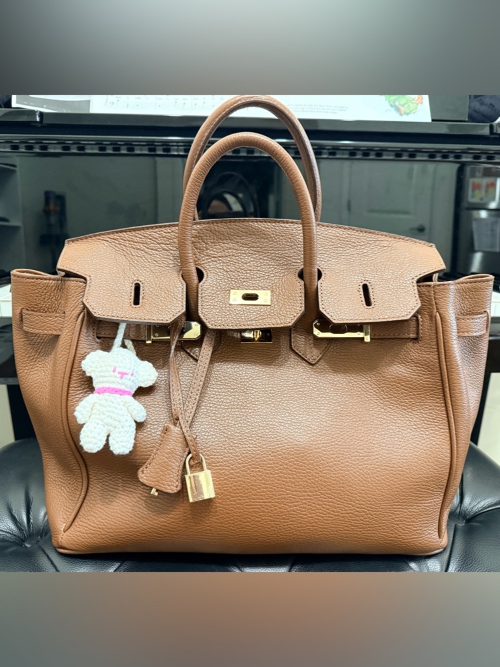 Handmade premium yarn bunny for any elegant bag